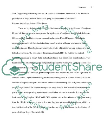 The Process of Decriminalisation of Marijuana