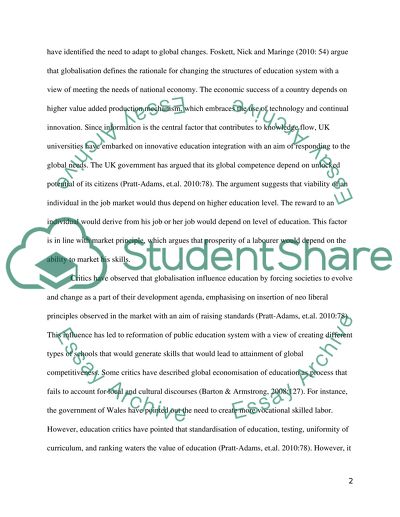 The Effects of Globalisation on UK Education