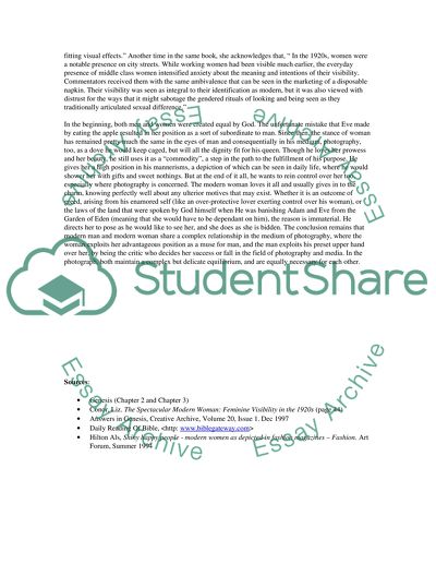 Face of Eve and the modern woman in photography today