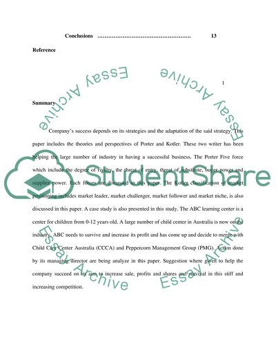 Porter and Kotlers Theories