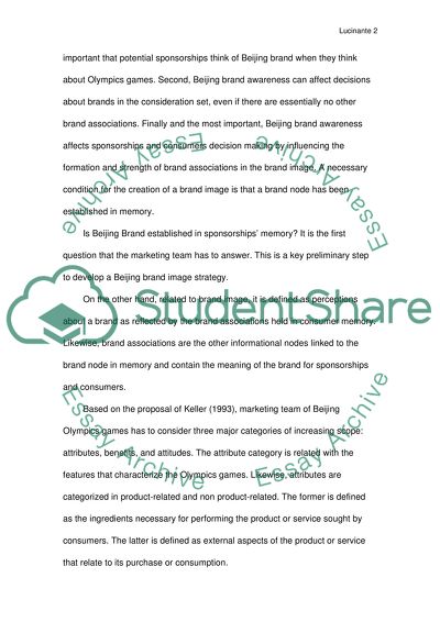 The Role of the Beijing Brand within the Context of Product Strategy