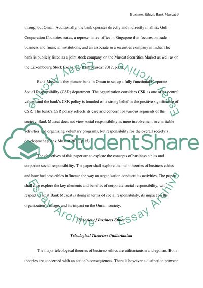 The Theories of Business Ethics and How Business Ethics Influence the Companys Activities