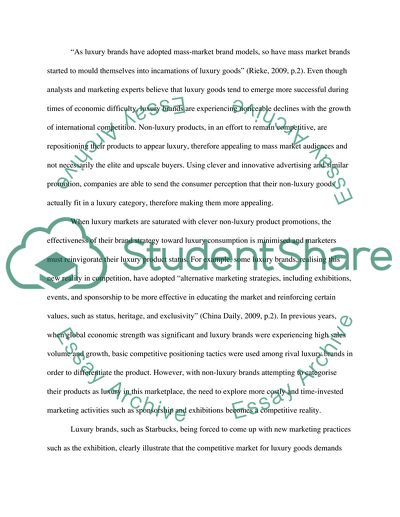 Luxury Brand Marketing and Starbucks