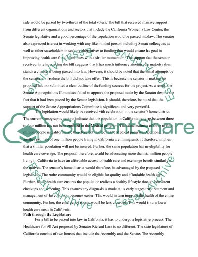 Legislative Plan by Senator Richard Lara