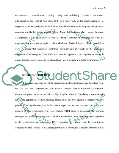 Significance of Human Resource Management