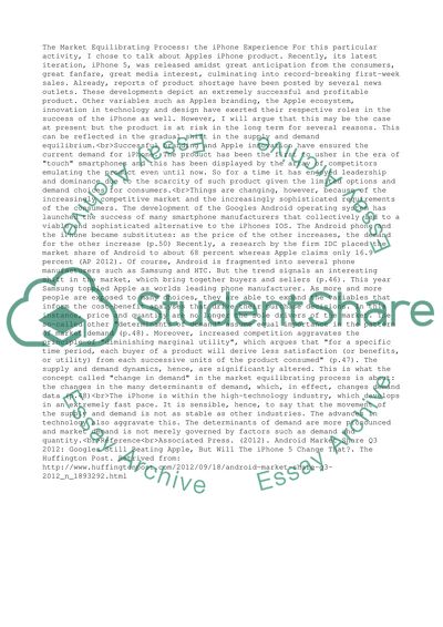 Market Equilibrating Process Paper