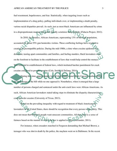 African American Treatment by the Police