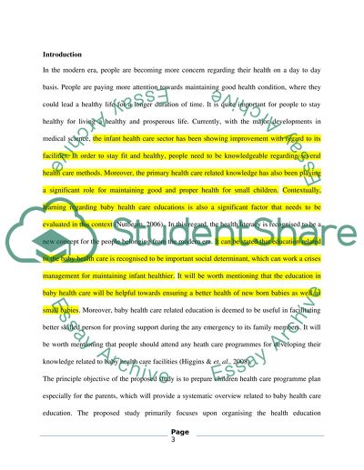 Objectives of Baby Baby Health Care Education Program