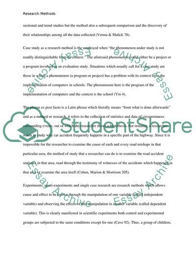 Research Methods In Education Case Study Example Topics And Well Written Essays 4750 Words