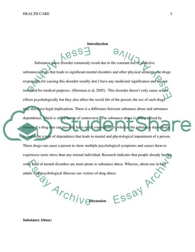 Substance Abuse Disorder