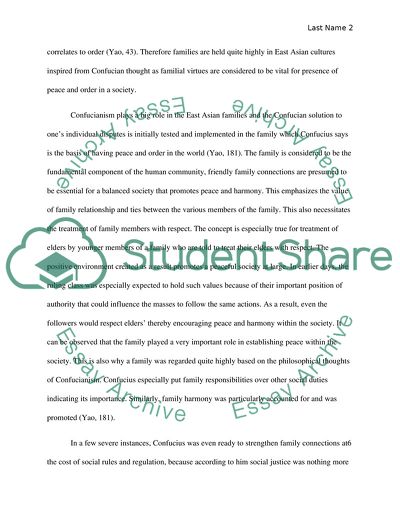 Role of Family in East Asian Thought