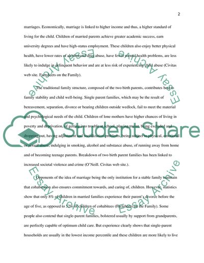 Child Well-Being and the Family