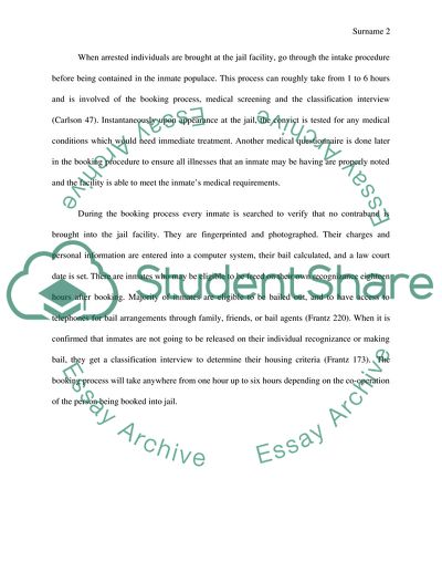 Getting booked into jail