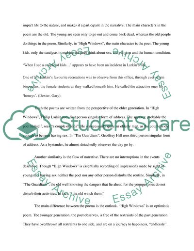 Comparison of two poems