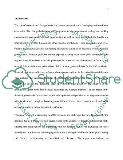 Corporate Finance - The Role of Domestic and Foreign Banks