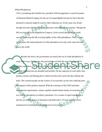 White Phosphorus. Case study