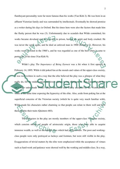 Wildes play The Importance of Being Earnest