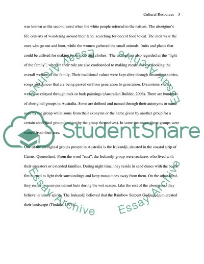 Identify and describes four cultural resources