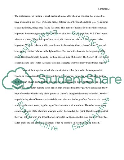 Meaning of Things Fall Apart by Chinua Achebe