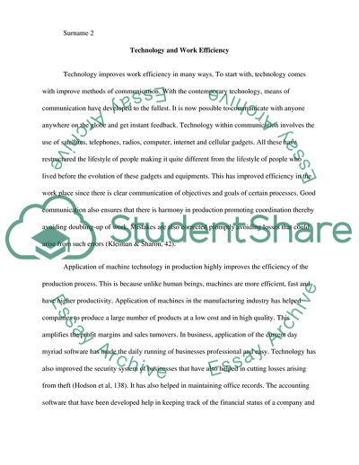 Has Technology Improved Work Place Efficiency