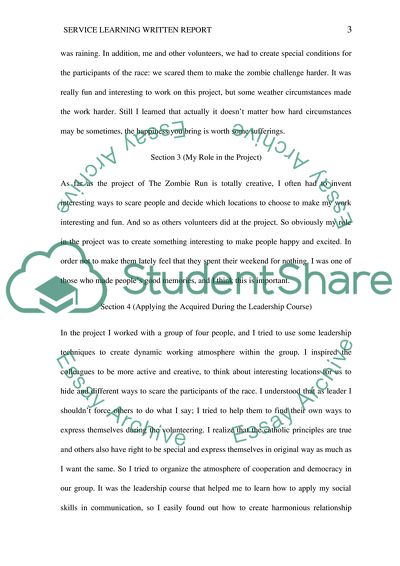 The Experience of Volunteering in Zombie Run