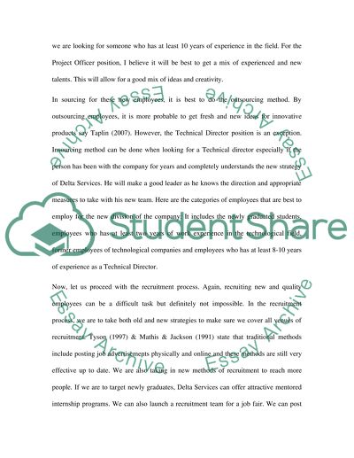 Sourcing and Securing Talent at Delta Services