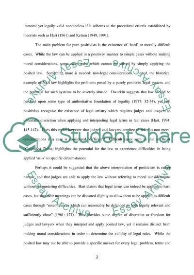 The Application of Positive Law