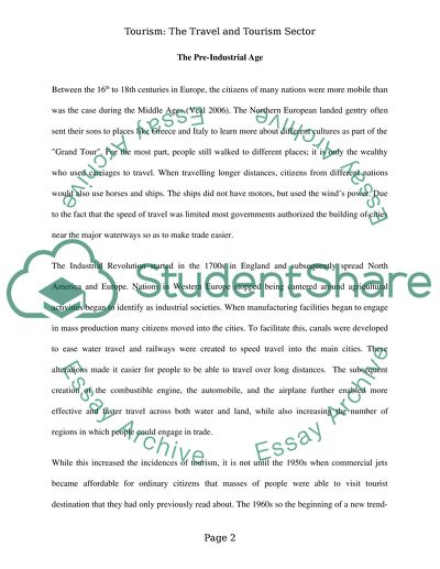 The travel and tourism sector