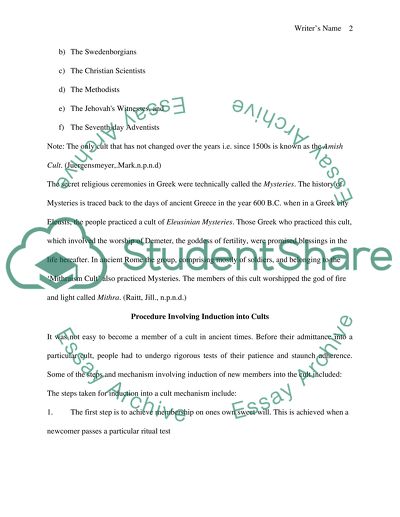 Deviation Behavior within Cults