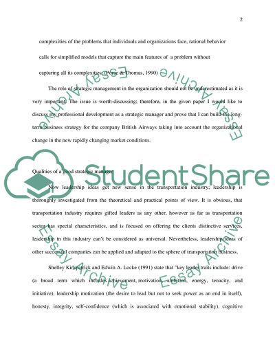 Professional Development as a Strategic Manager