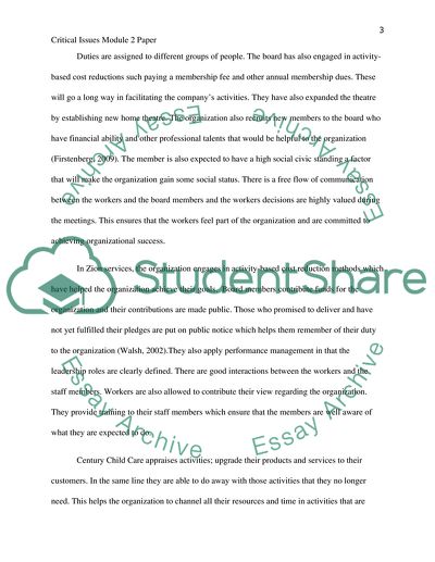 Critical Issues Module 2 Paper