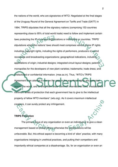 Comment on whether the Patent provisions in TRIPS provide reasonable protection for traditional knowledge as well as patents