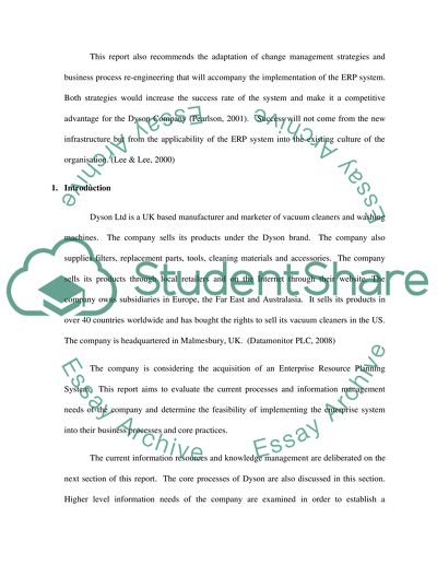 Enterprise Resource Planning System
