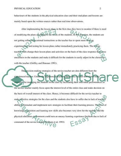 Uneasiness Due to Less Commanding Novice Physical education teacher