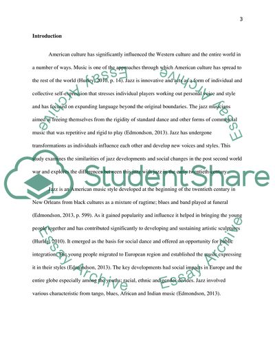 Jazz and Social Developments