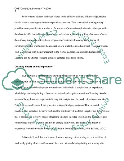 Customized Learning Theory