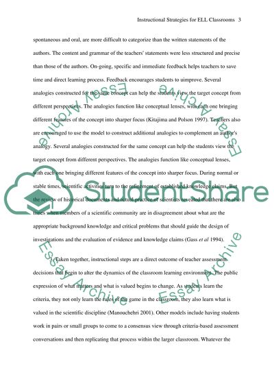 Instructional Strategies for ELL Classrooms