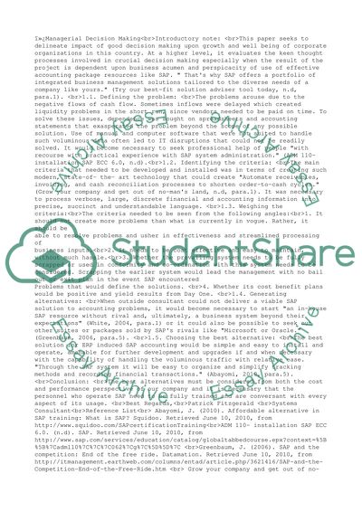 Managerial Decision Making