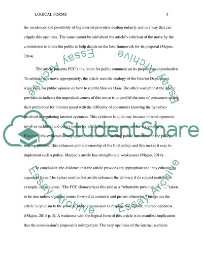 Logical Forms and Network Neutrality