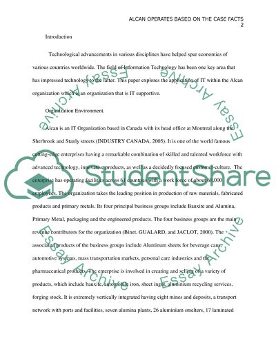 Organization Environment of Alcan