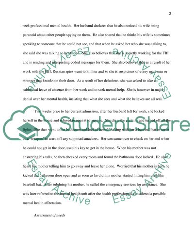 Holistic Assessment Process Based on the Goal of Facilitating Recovery