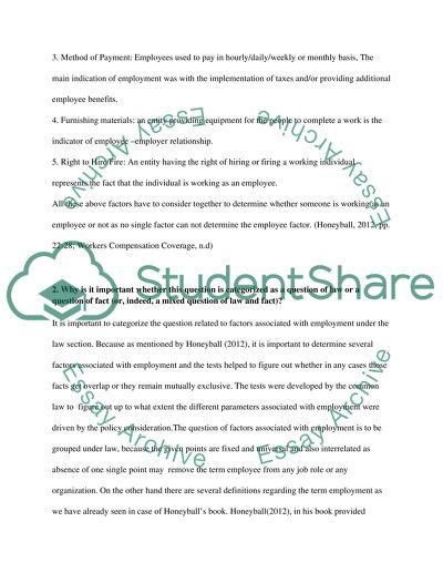 Employment law: employment status