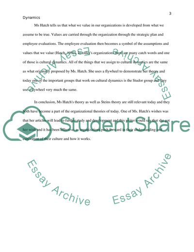 The Dynamics of Organizational Culture