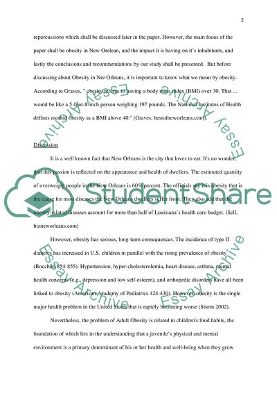 Impact of Natural Disaster on obesity of the residents of New Orleans