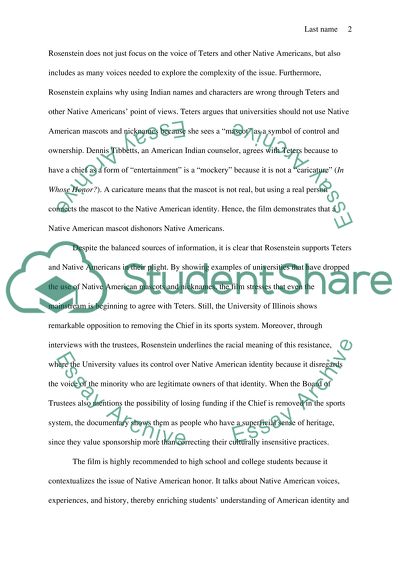 Analyzing the (Dis)Honor of Indian Mascots