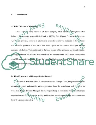 Human Resource Management in Wal-Mart