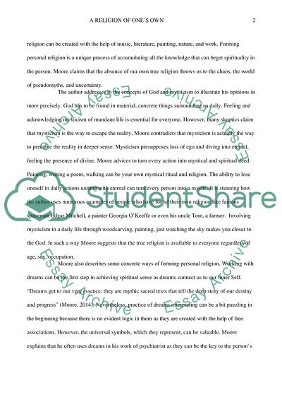 A Religion of One`s Own by Thomas Moore