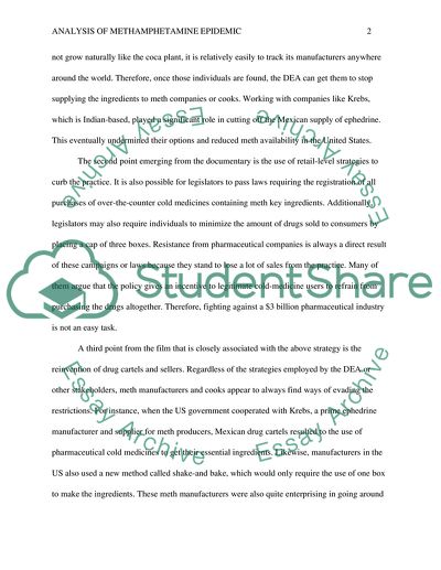 Analysis of Methamphetamine Epidemic
