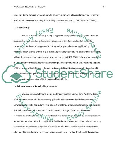 Wireless Security Policy