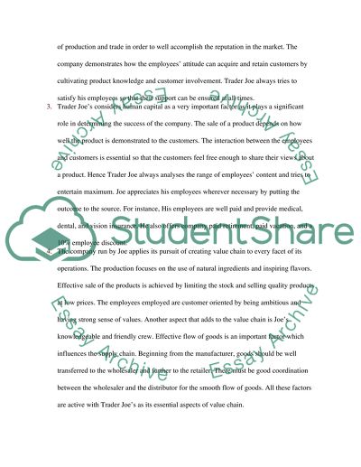 Management class-Trader Joes case